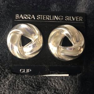Vintage BARRA Sterling Silver Clip-On Earrings NWT